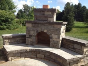 outdoor fireplace construction