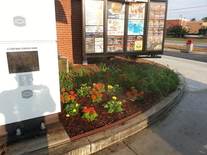Commercial Flowerbed Installation